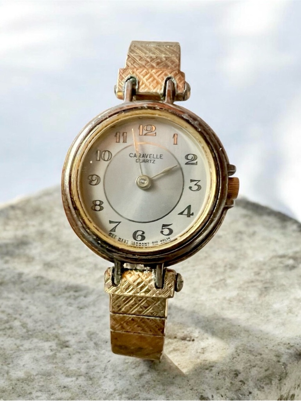 Vintage Caravelle By Bulova Ladies Quartz Watch West Germany Kreisler 10k G.F.